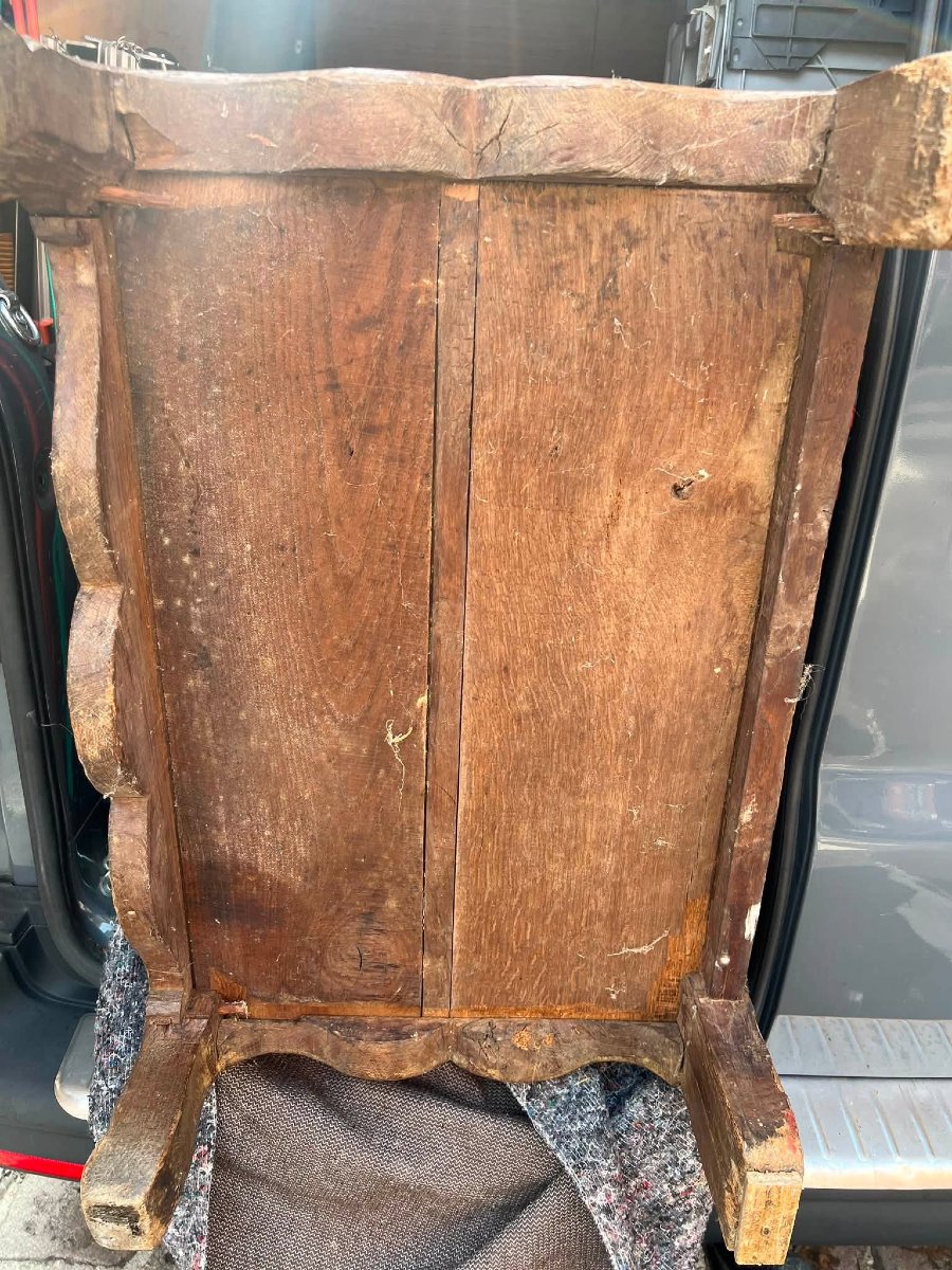 Bonnetière Normande en chêne sculpté du XIXe siècle, ouvrant à une porte, Hauteur 213 cm-photo-8