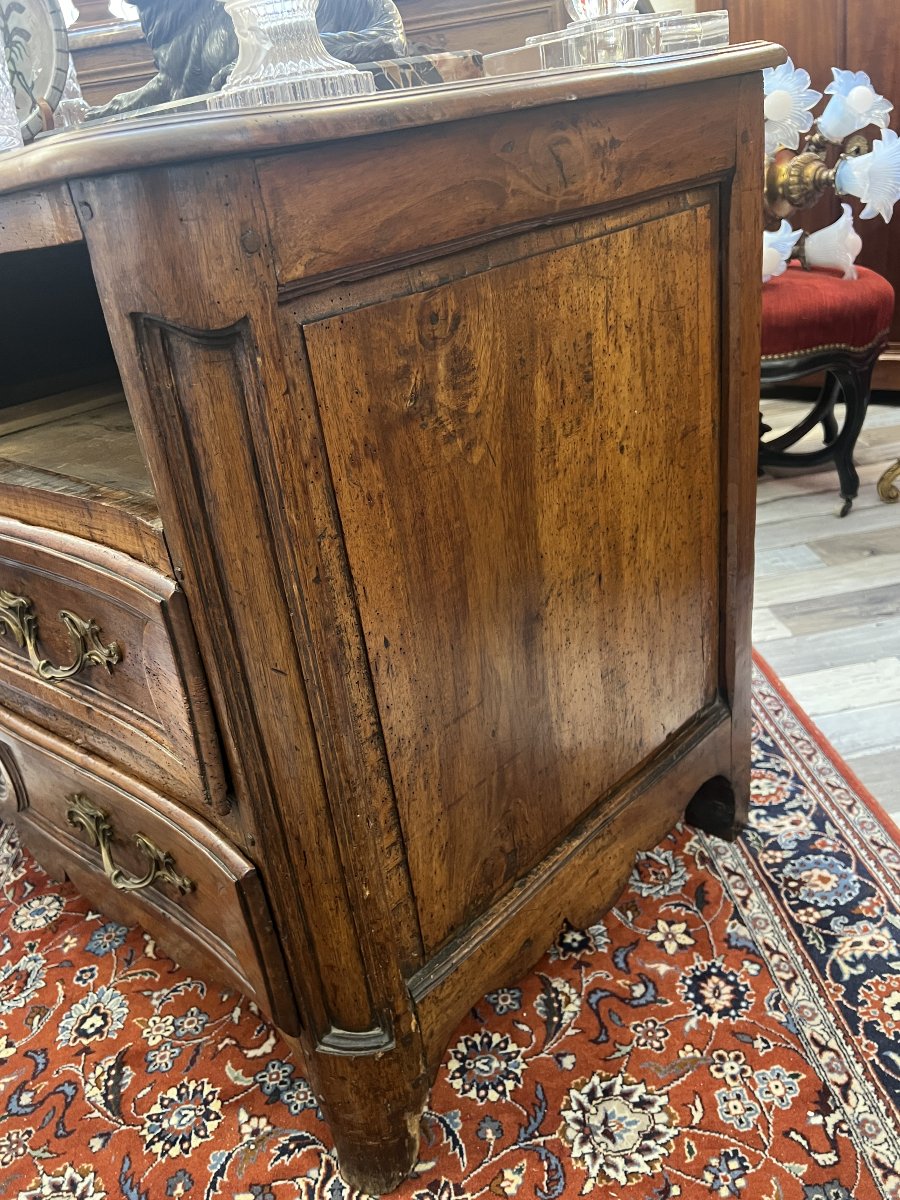 Commode Louis XV en noyer massif, époque XVIIIe, aux dimensions 112 x 58 x 78 cm-photo-7