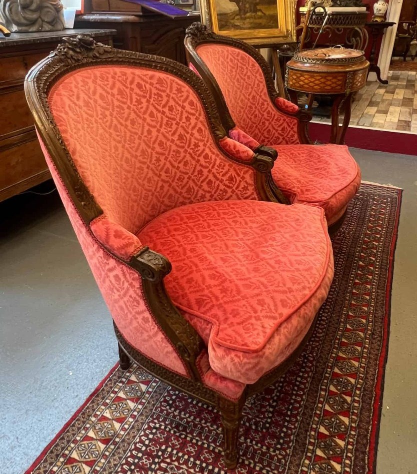 Pair Of Louis XVI-style Armchairs. Dating From The First Half Of The 19th Century, Richly Carved-photo-3