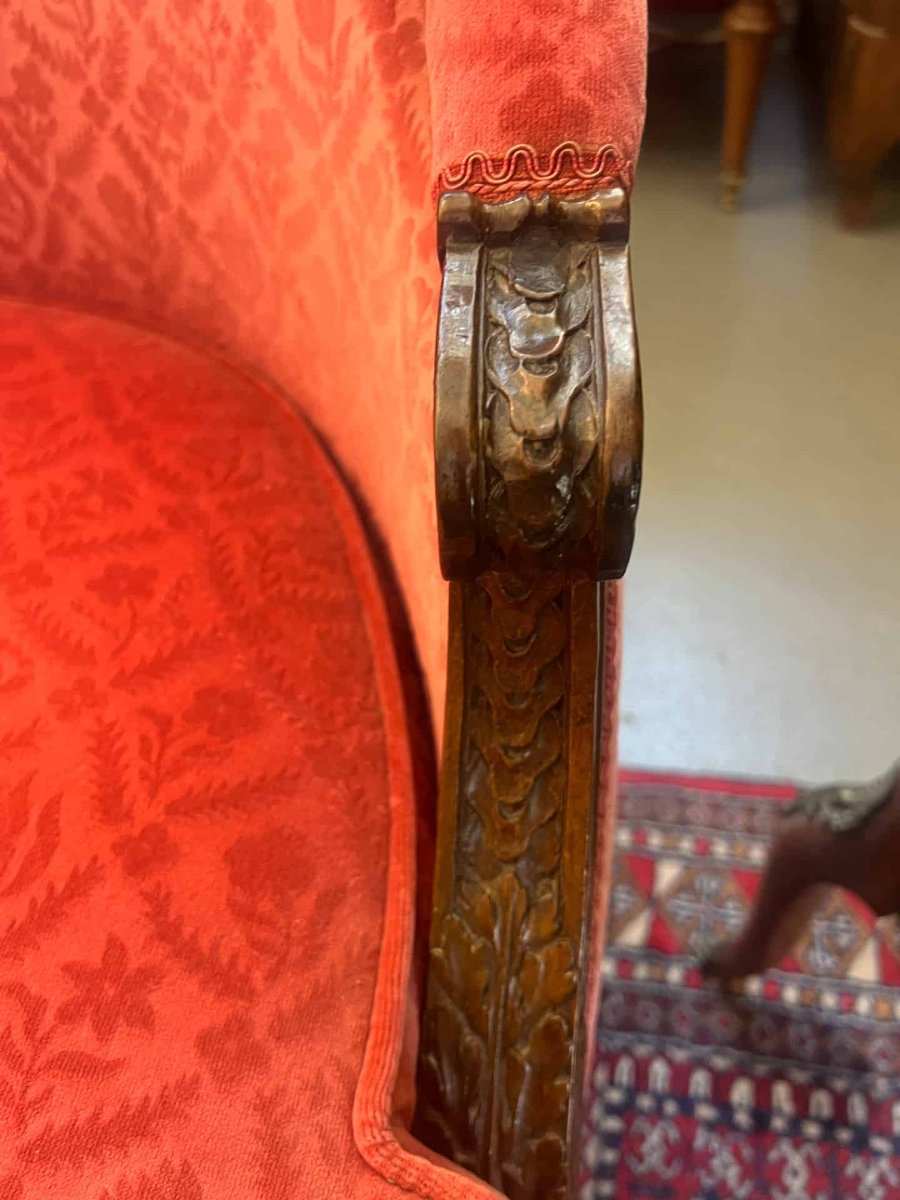 Pair Of Louis XVI-style Armchairs. Dating From The First Half Of The 19th Century, Richly Carved-photo-5