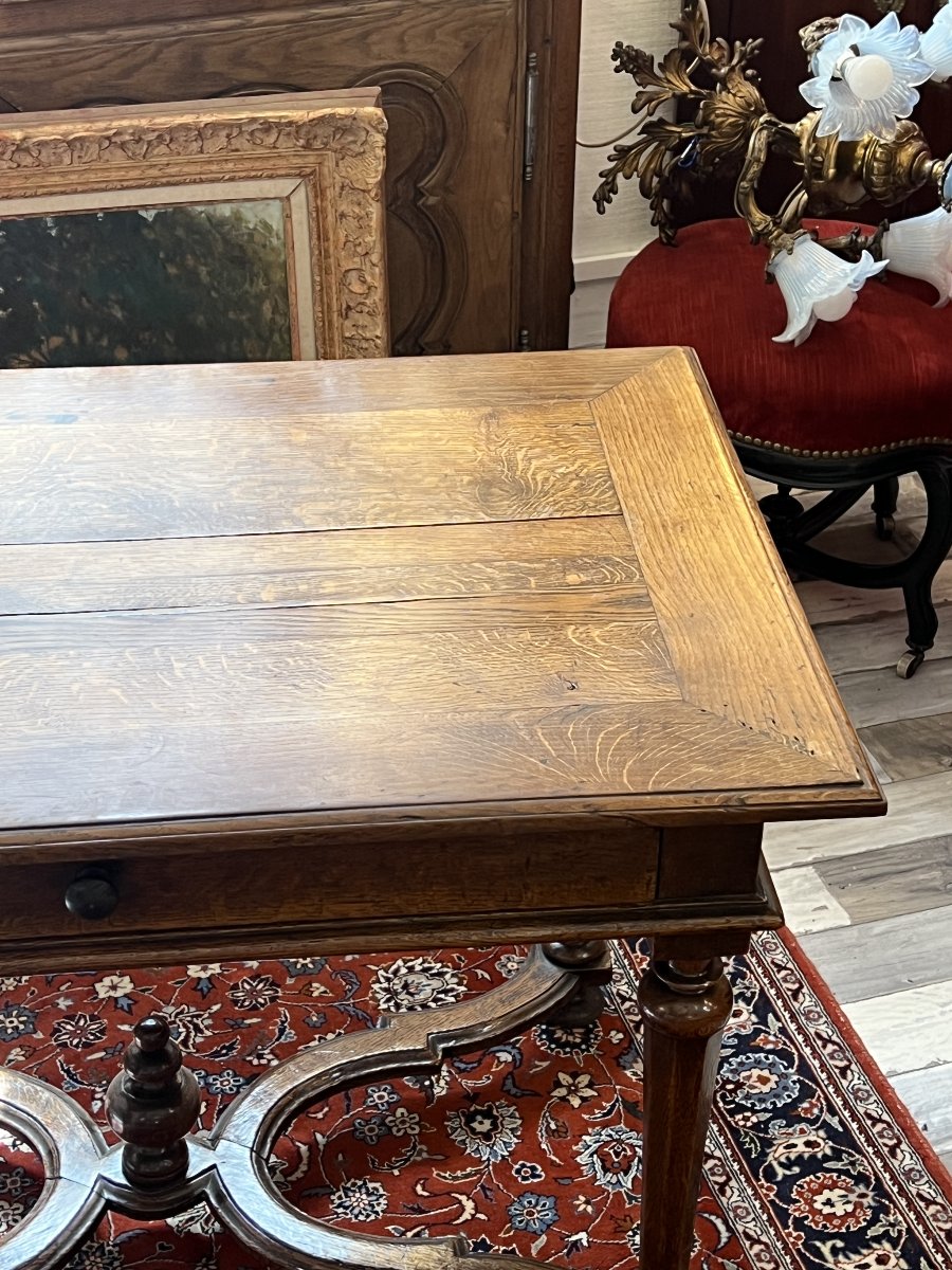 Louis XIII-style Coffee Table Made Of Solid Oak.  Regal Elegance And Artisanal Craftsmanship-photo-3