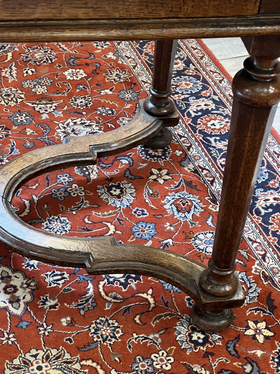 Louis XIII-style Coffee Table Made Of Solid Oak.  Regal Elegance And Artisanal Craftsmanship-photo-3