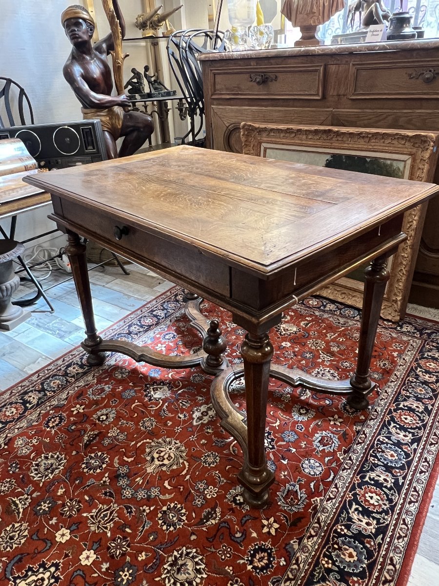Louis XIII-style Coffee Table Made Of Solid Oak.  Regal Elegance And Artisanal Craftsmanship-photo-4