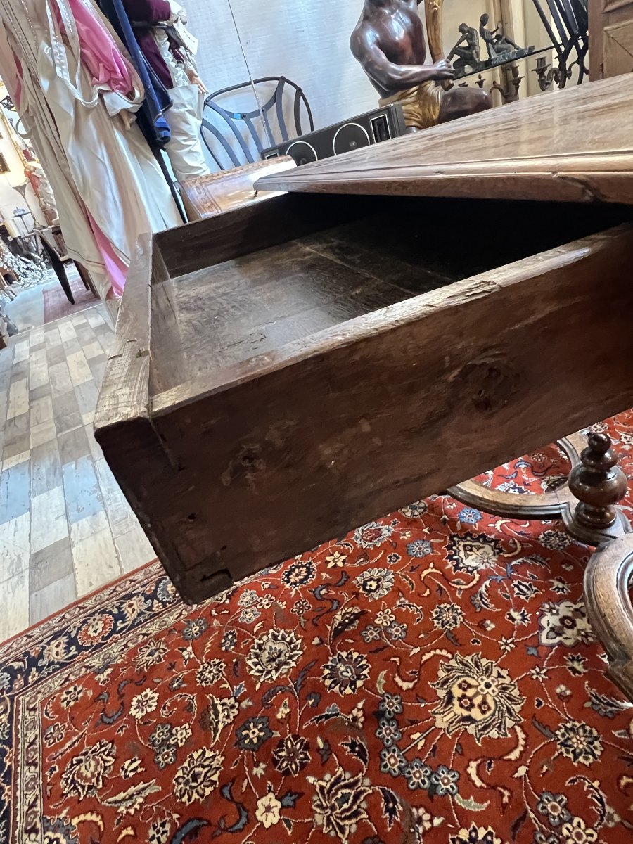 Louis XIII-style Coffee Table Made Of Solid Oak.  Regal Elegance And Artisanal Craftsmanship-photo-6
