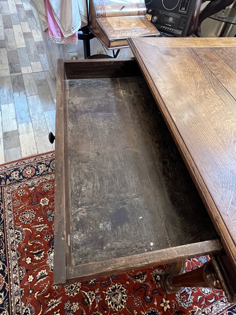 Louis XIII-style Coffee Table Made Of Solid Oak.  Regal Elegance And Artisanal Craftsmanship-photo-7