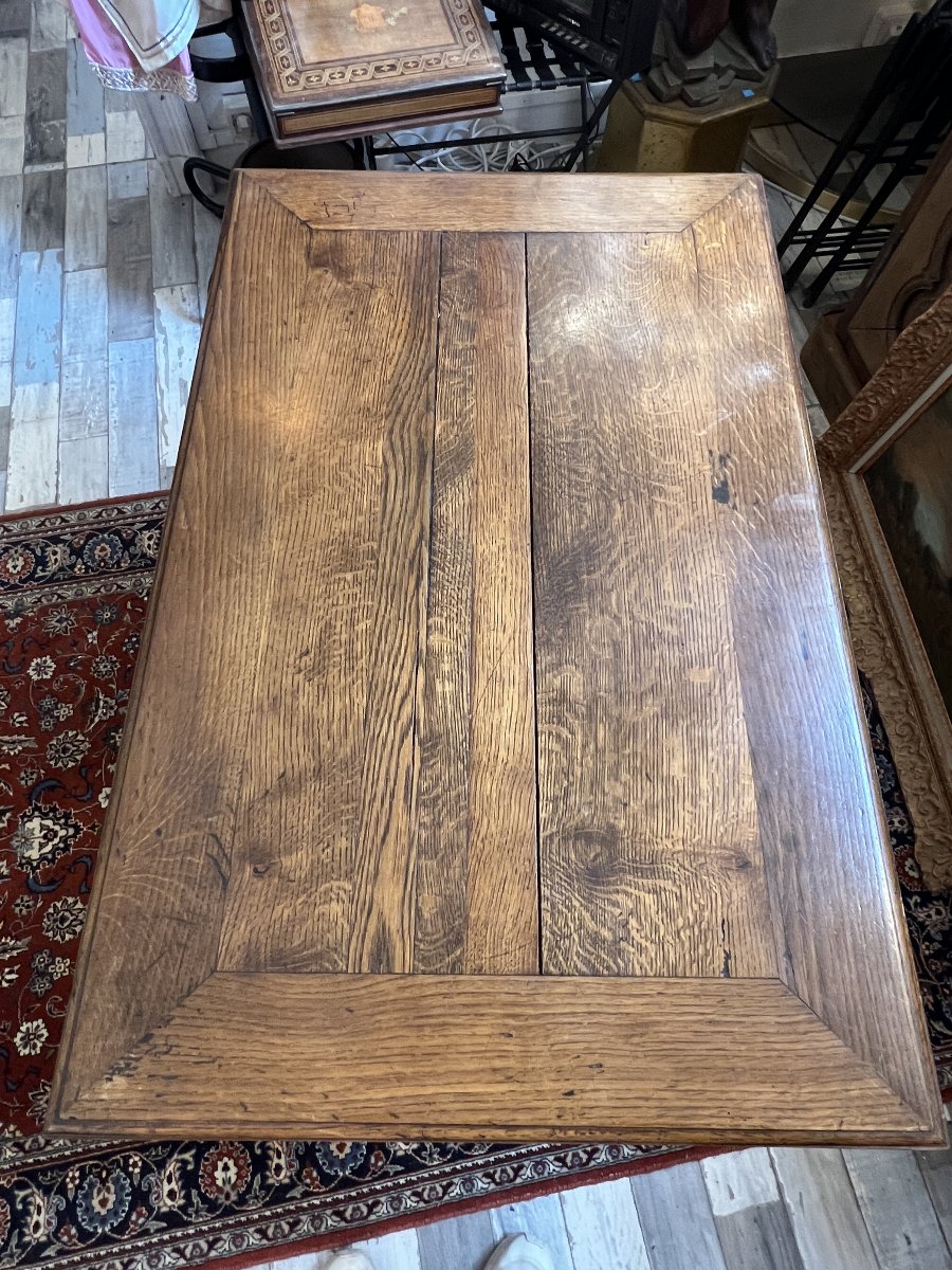 Louis XIII-style Coffee Table Made Of Solid Oak.  Regal Elegance And Artisanal Craftsmanship-photo-8