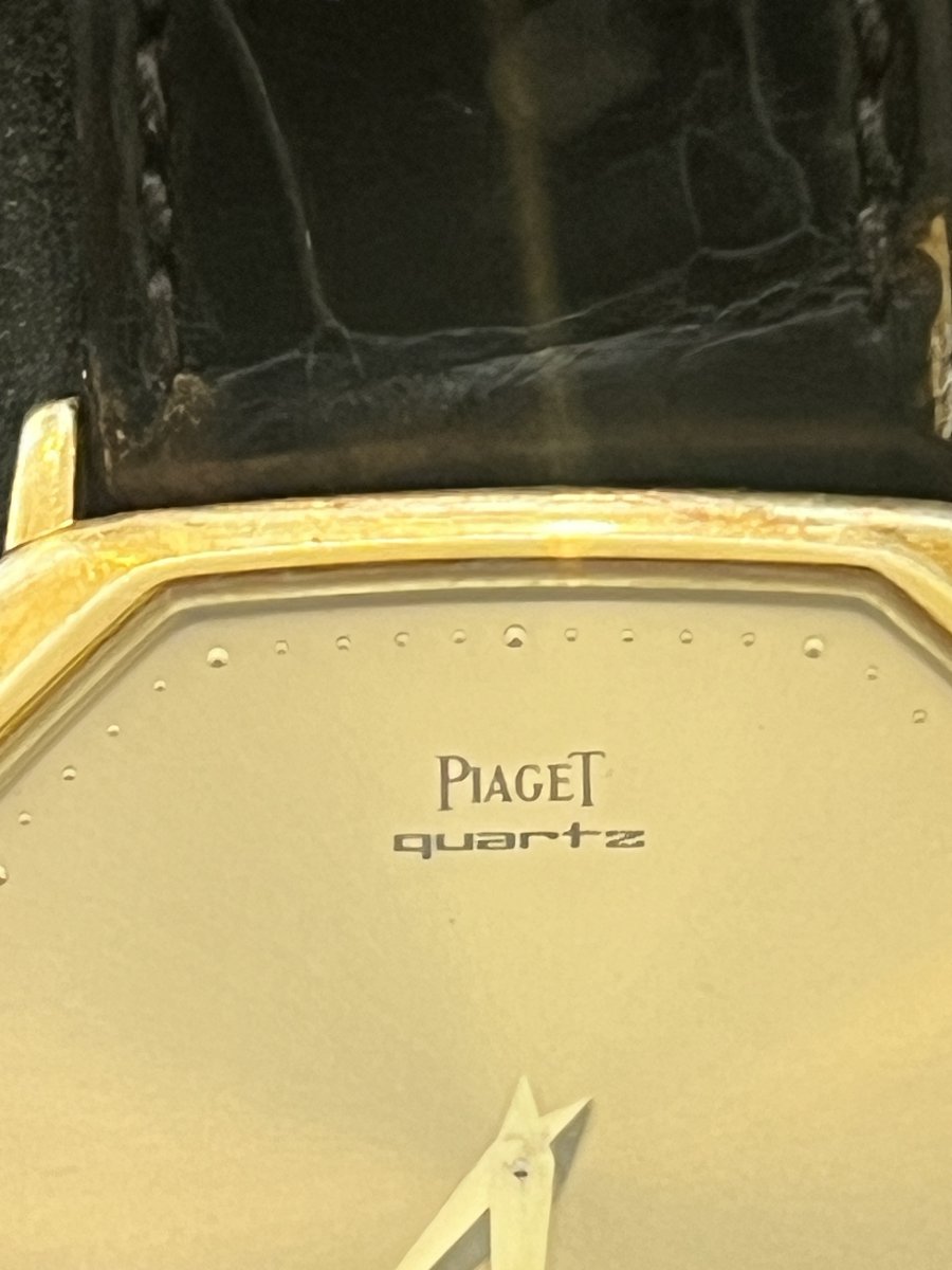 Montre vintage unisex de la grande maison PIAGET, vers 1990 en or jaune 18 Carats-photo-3