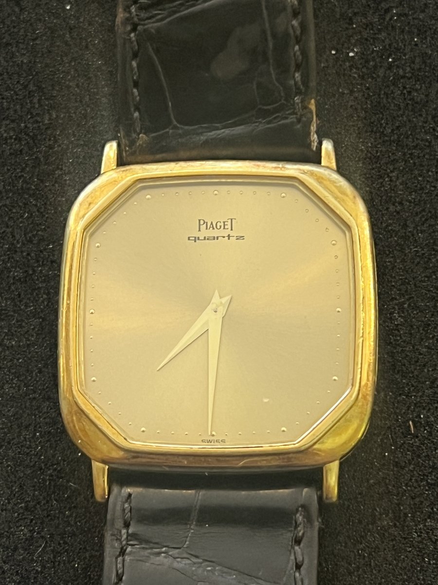 Montre vintage unisex de la grande maison PIAGET, vers 1990 en or jaune 18 Carats