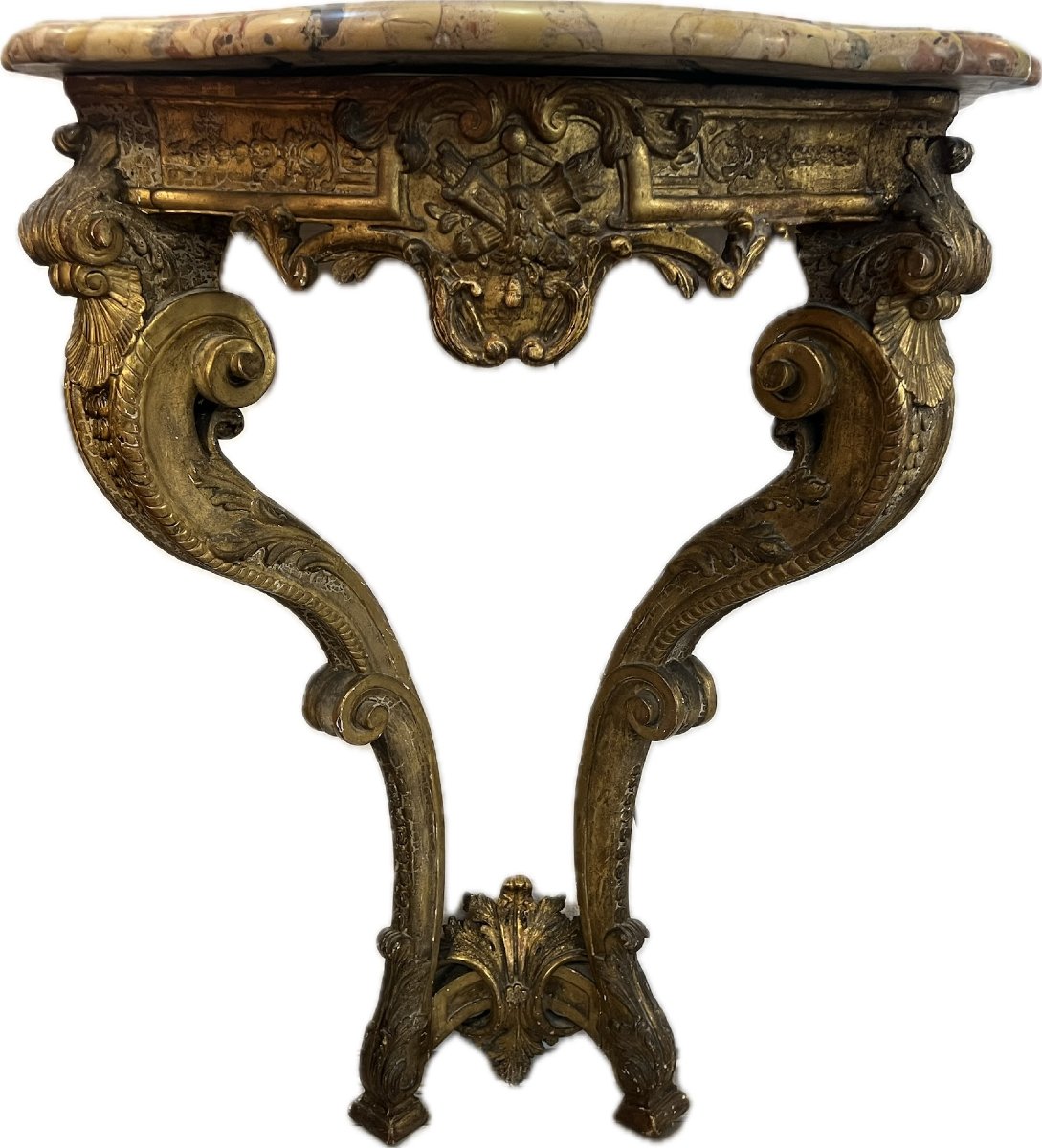 Antique Window-to-window Console Table, Restored In The Louis XIV Style, Circa 1830