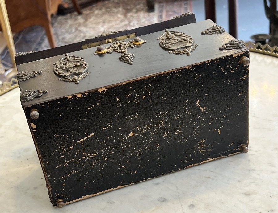 Napoleon III Liqueur Set In Blackened Wood, Late 19th Century, With A Zimberg Label-photo-8