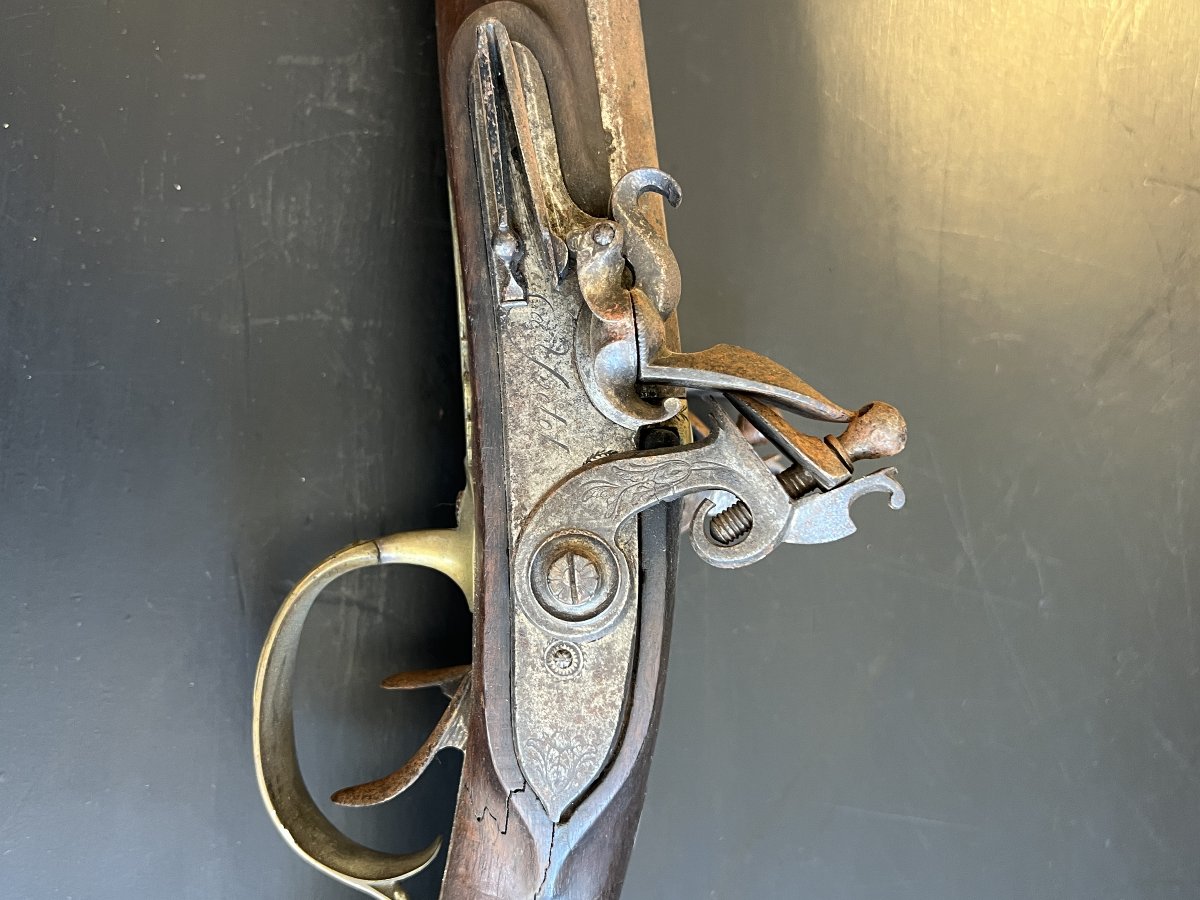 FUSIL DE CHASSE ARTISANAL À PERCUSSION fin XVIIIe, Normandie, Yvetot, répertorié vers 1845-photo-3