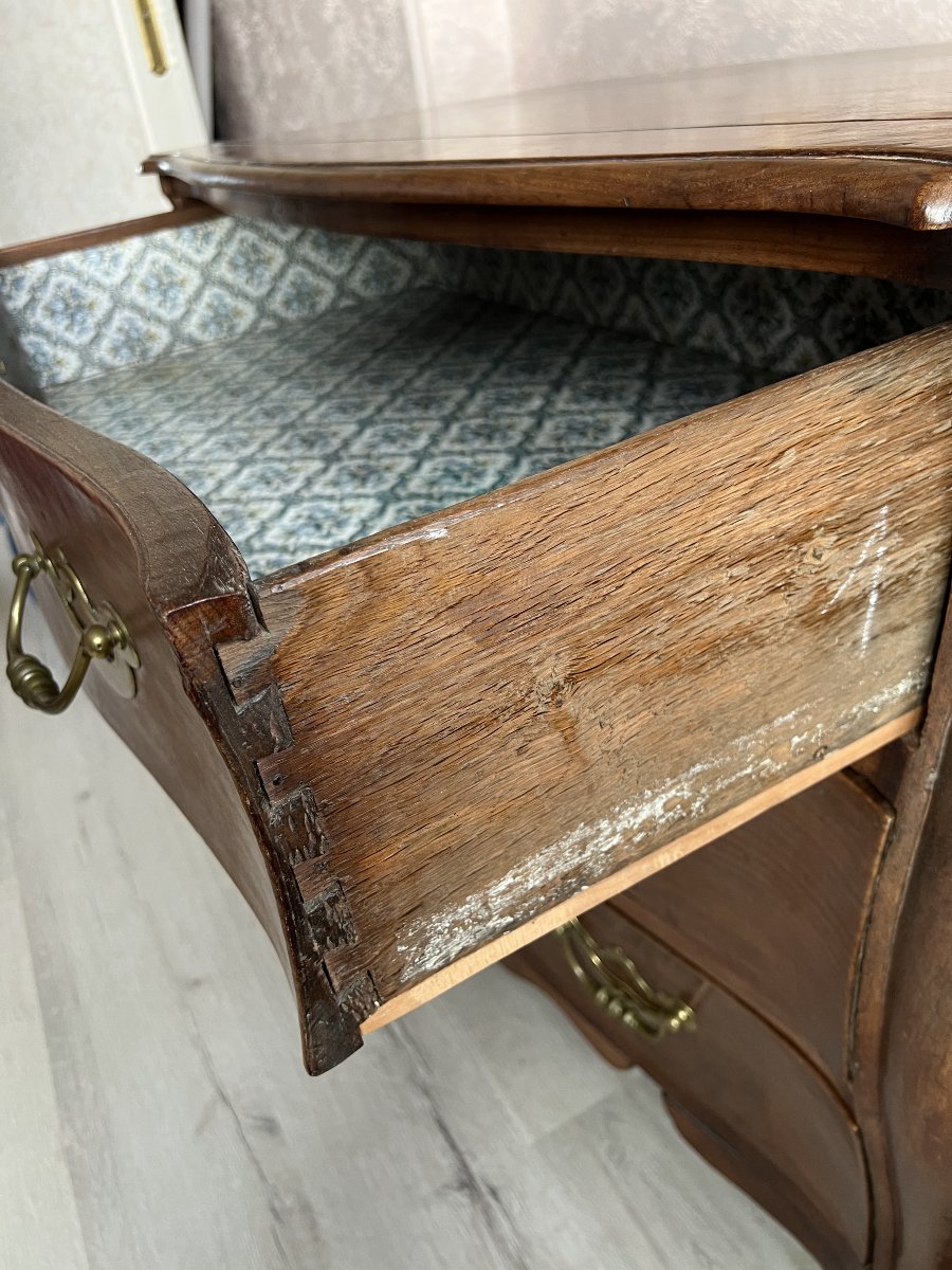 Commode de port Malouine en acajou massif d'époque du XVIIIème siècle-photo-5