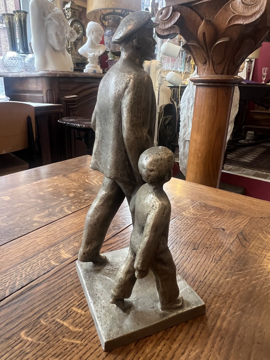 Albert Serafimovich Charkin (1937–2017), Sculpture Of Lenin And The Child, 1973-photo-2