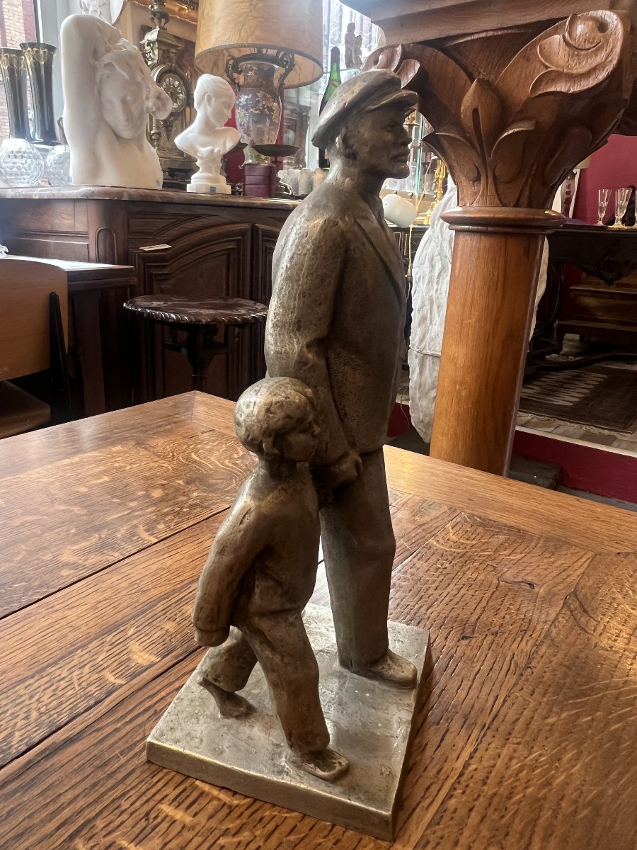 Albert Serafimovich Charkin (1937–2017), Sculpture Of Lenin And The Child, 1973-photo-3