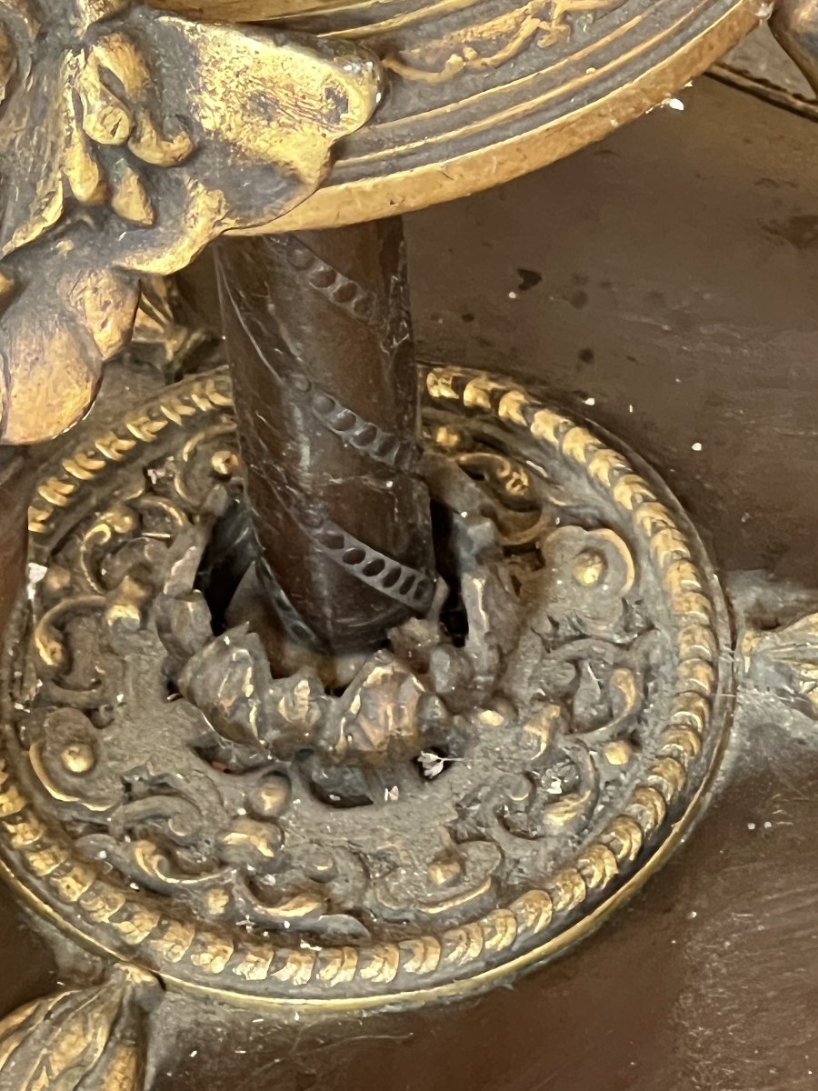 Importante lampe de parquet à tablette d'époque Napoléon III, Époque : Fin du XIXe siècle/ 1870-photo-2