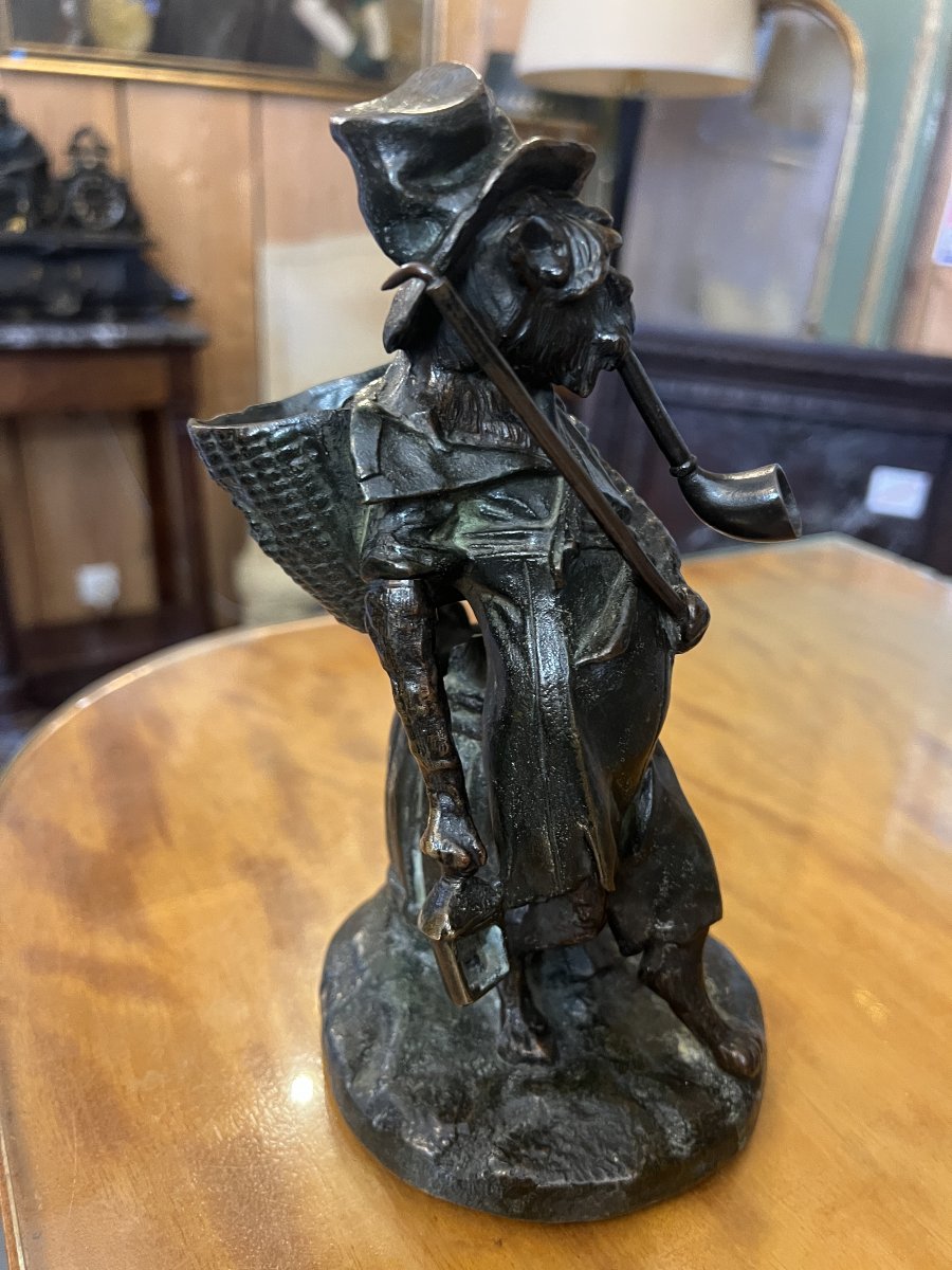 Anthropomorphic Bronze Sculpture In A Satirical Style, Depicting A Humanized Dog; Height: 22.5 Cm-photo-6