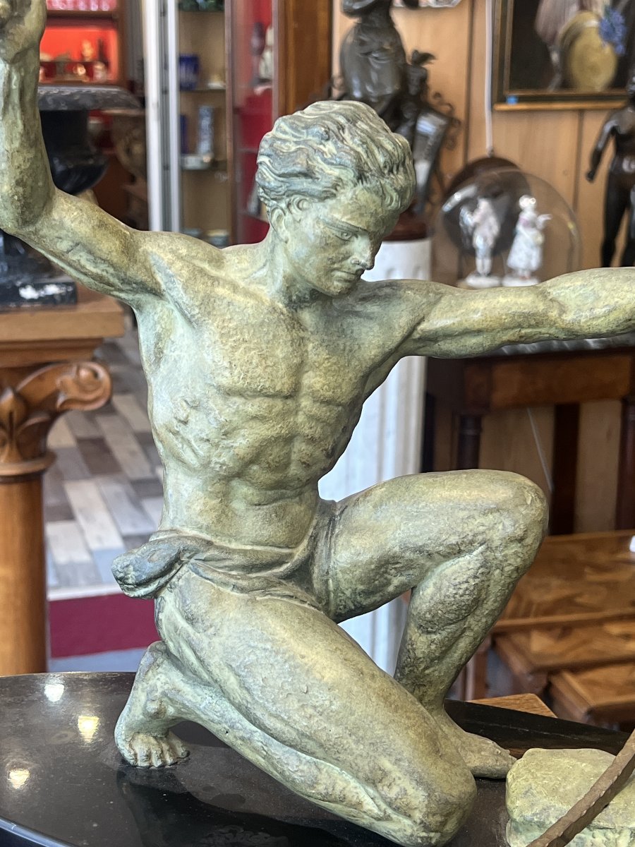 G. Hervor, The Blacksmith. Large Art Deco-era Sculpture, France, Circa 1930.-photo-2