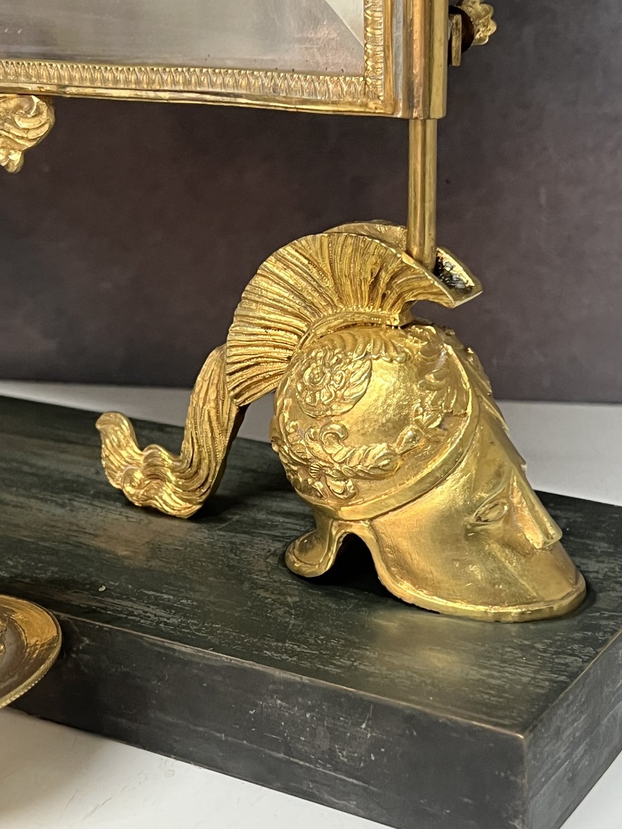Miroir de toilette mécanique, dit « de table » ou « de barbier », Empire  (circa 1805-1810 )-photo-3