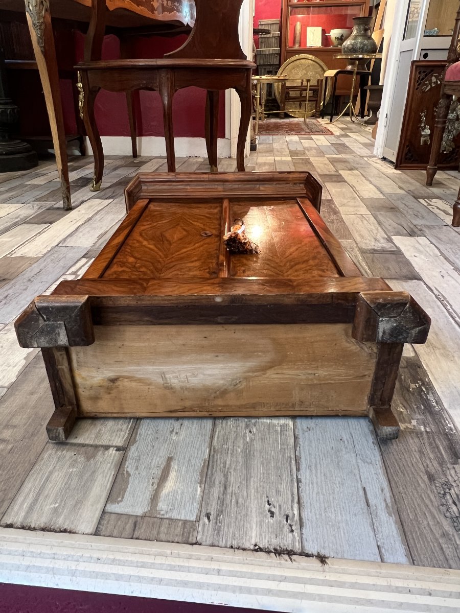 19th-century Doll's Or Master's Cabinet, Louis Philippe Style, Mahogany Veneer, In Very Good Condition-photo-5
