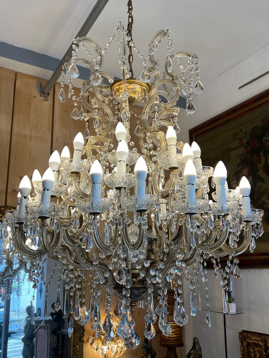 Large Bohemian Crystal Chandelier Maria Theresa 36 Lights-photo-4