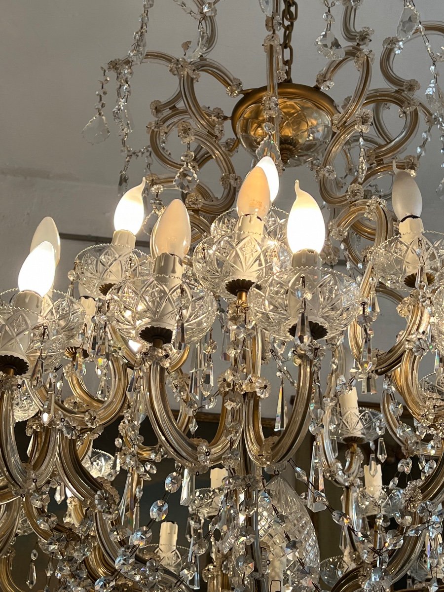 Large Bohemian Crystal Chandelier Maria Theresa 36 Lights-photo-1