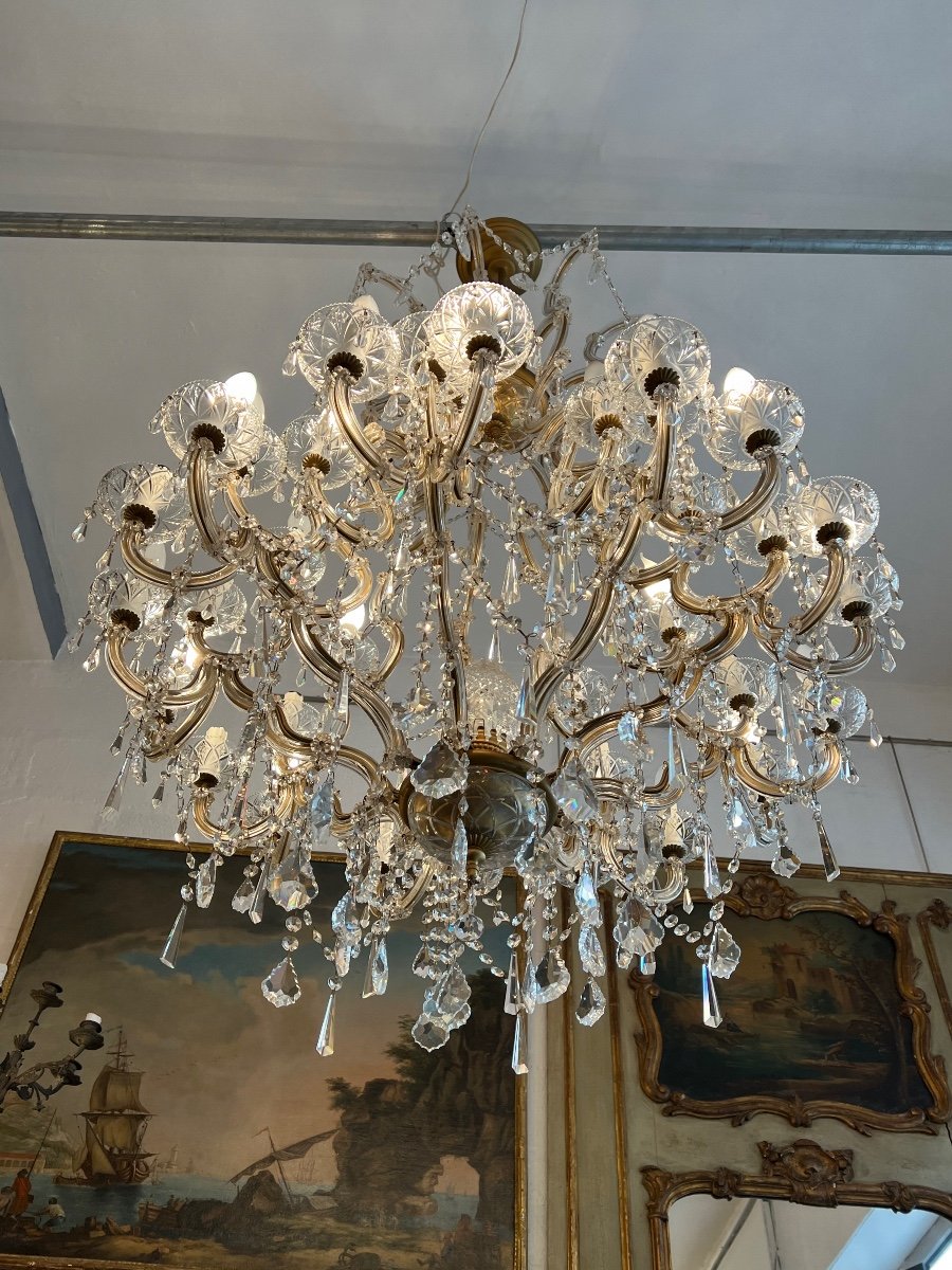 Large Bohemian Crystal Chandelier Maria Theresa 36 Lights-photo-5