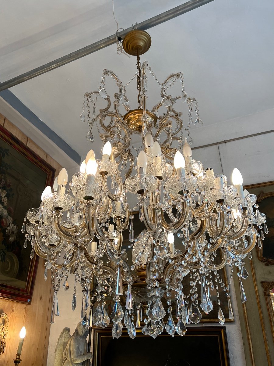 Large Bohemian Crystal Chandelier Maria Theresa 36 Lights-photo-6