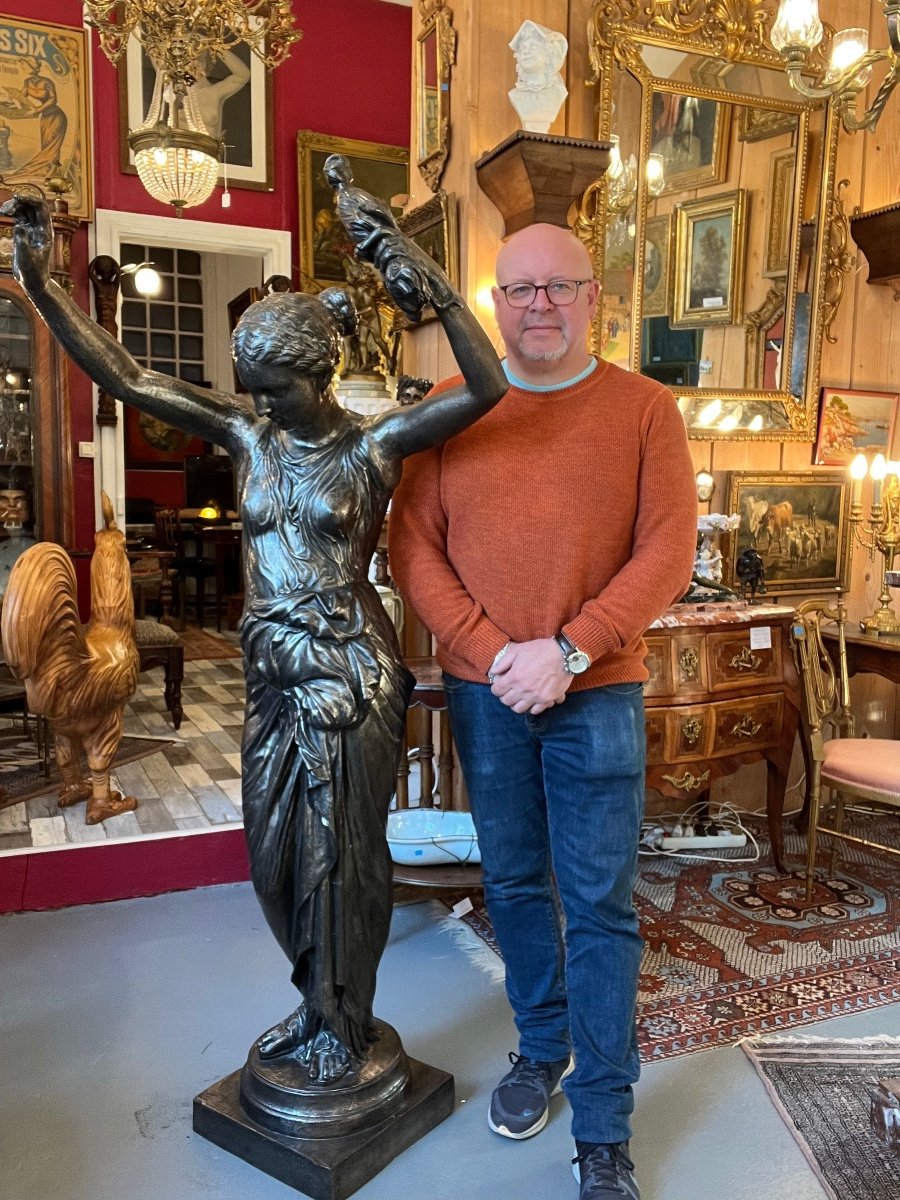 La Fileuse De Procida, D’après Louis Léon Cugnot, Statue-photo-2