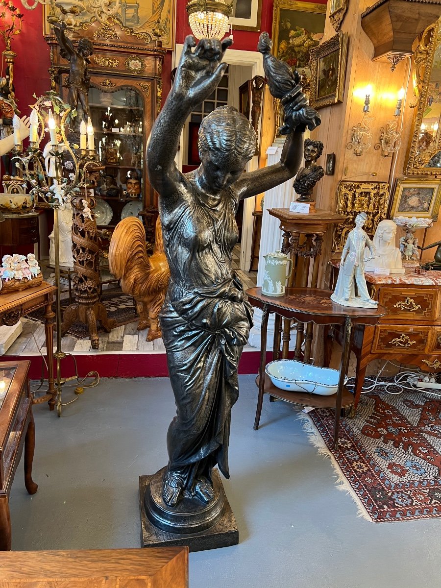 La Fileuse De Procida, D’après Louis Léon Cugnot, Statue-photo-3