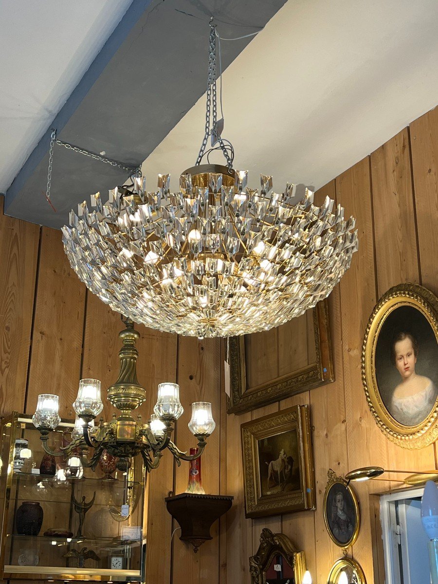 Lustre Suspension Oscar Torlasco Pour Stilkronen? Diamètre 100 Cm, 1970's-photo-3