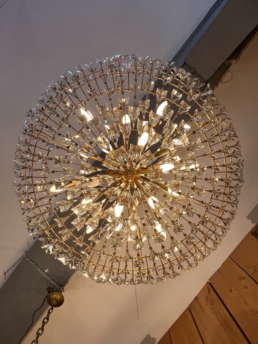 Lustre Suspension Oscar Torlasco Pour Stilkronen? Diamètre 100 Cm, 1970's-photo-4