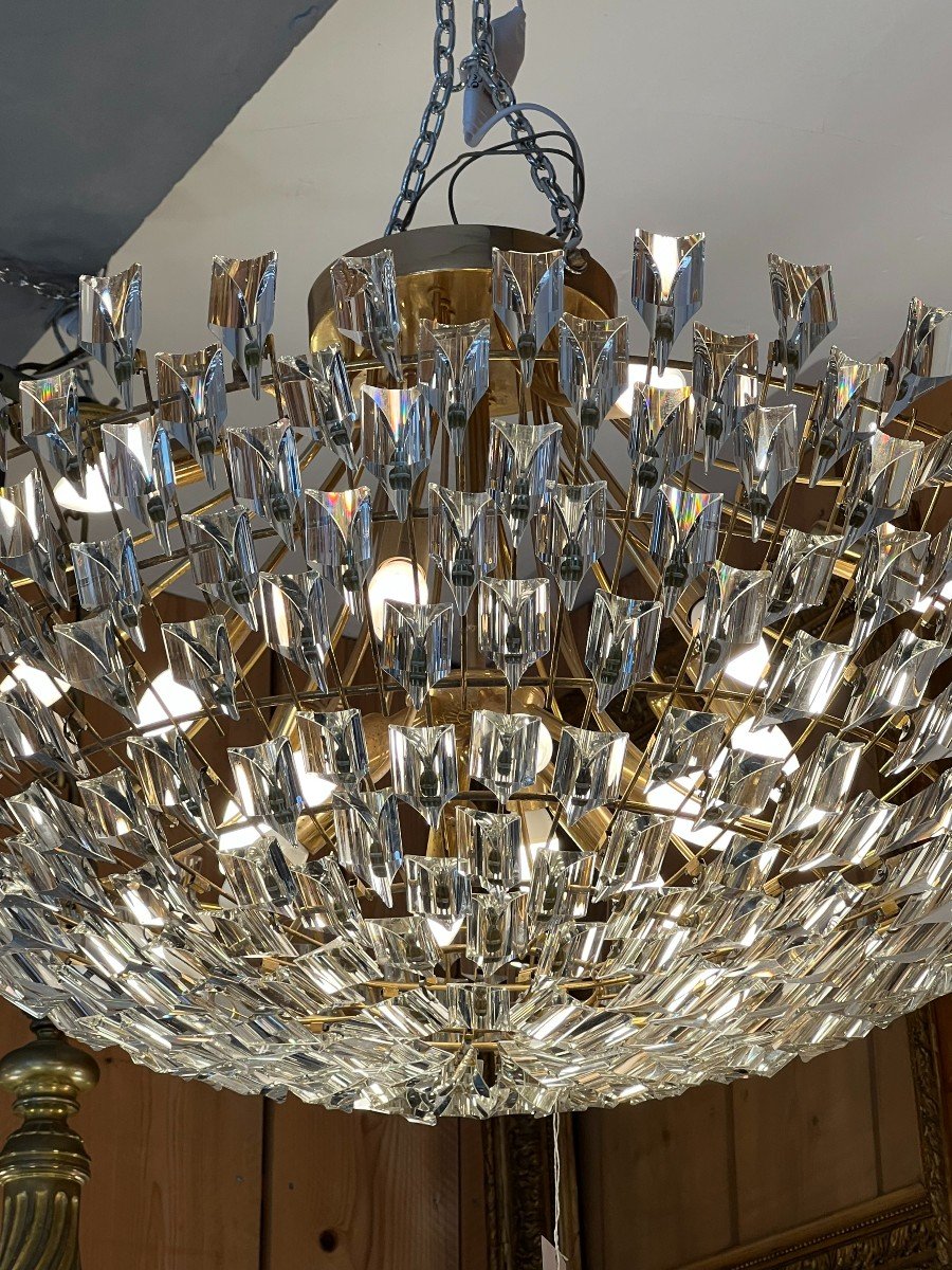 Lustre Suspension Oscar Torlasco Pour Stilkronen? Diamètre 100 Cm, 1970's-photo-6
