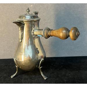 Chocolatière ancienne en argent massif époque XVIIIe siècle, poinçon Fermiers Généraux