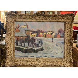 Tableau original – Huile sur toile encadrée – Style expressionniste moderne, Fauvisme 