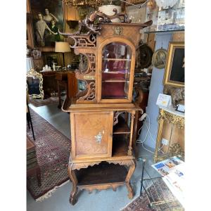 Meuble vitrine néo renaissance attribué a l'esprit créatif de Gabriel Viardot, vers 1890