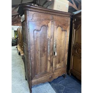 Antique Carved Wooden Cabinet From The Early 19th Century, Small In Size, Height 211 Cm