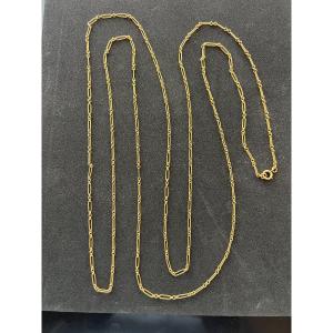 18k Solid Gold Long Necklace, Timeless Elegance And Sophistication, Length 153 Cm, And 22.3 Grs