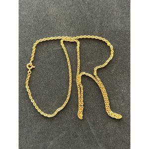 Chaine de coup en or jaune de 18 Carats, longueur 50.4 cm pour un poids de 8.5 grammes