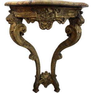 Antique Window-to-window Console Table, Restored In The Louis XIV Style, Circa 1830
