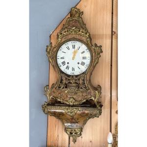 Cartel d'Applique époque Louis XV, En Vernis Martin, XVIIIe Siècle, état De Fonctionnement