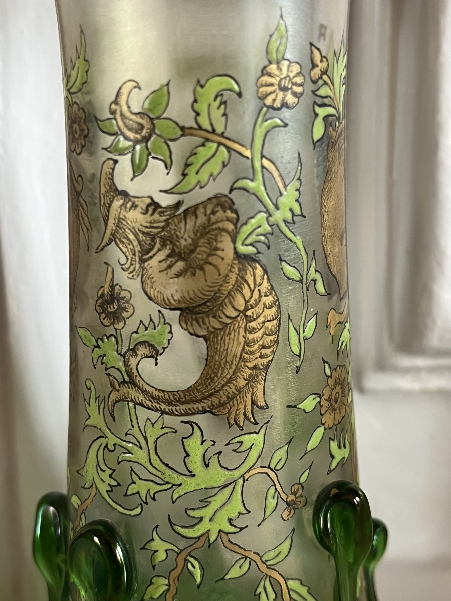Alphonse Giboin Enameled Vase -photo-4