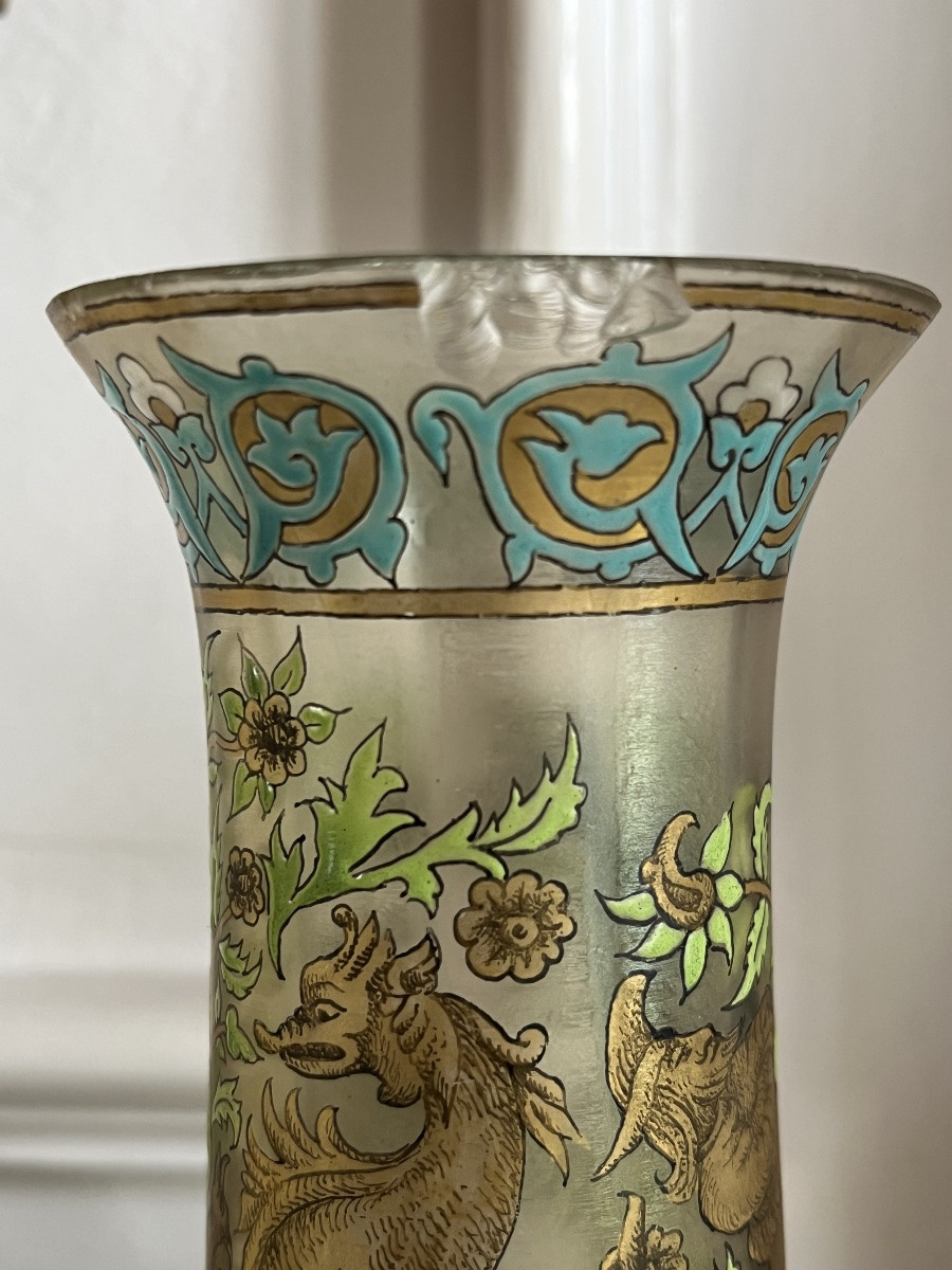Alphonse Giboin Enameled Vase -photo-1