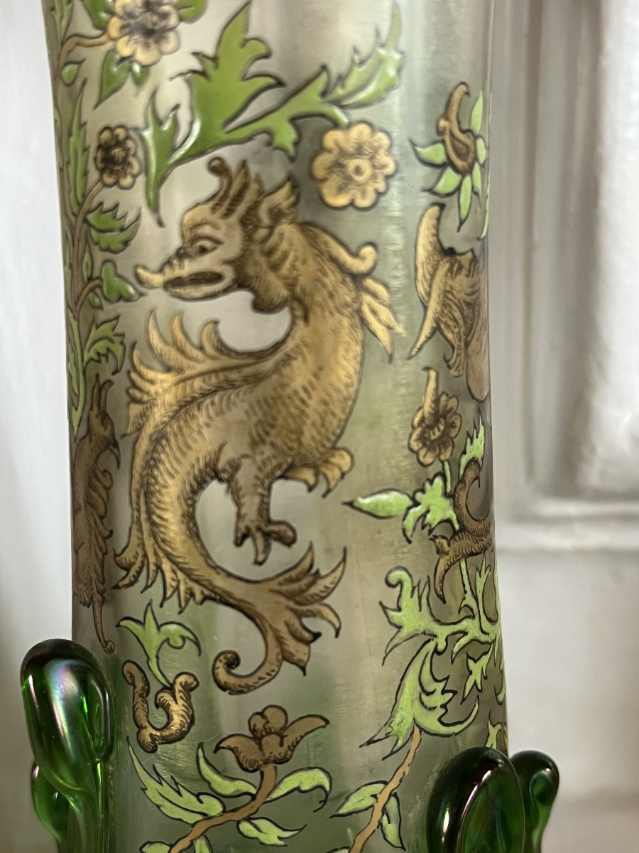 Alphonse Giboin Enameled Vase -photo-2