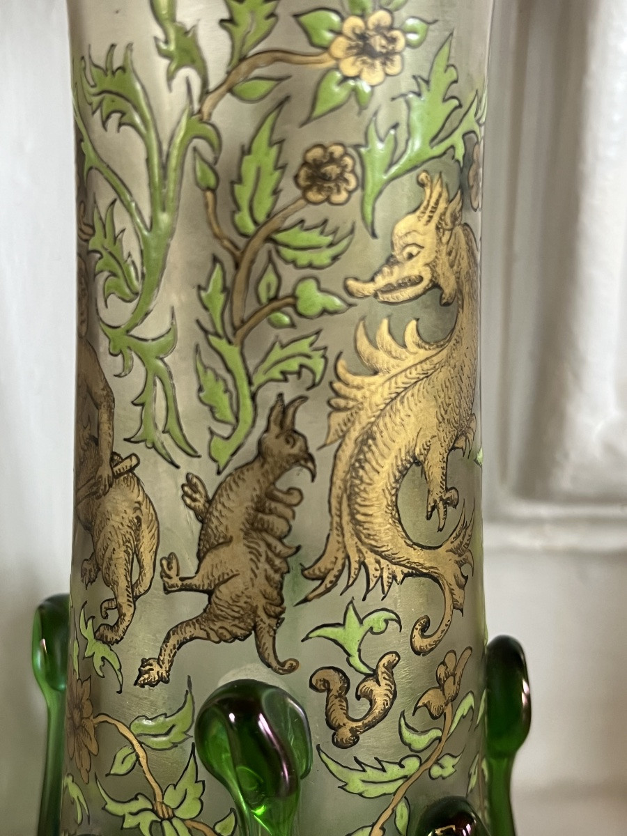 Alphonse Giboin Enameled Vase -photo-3