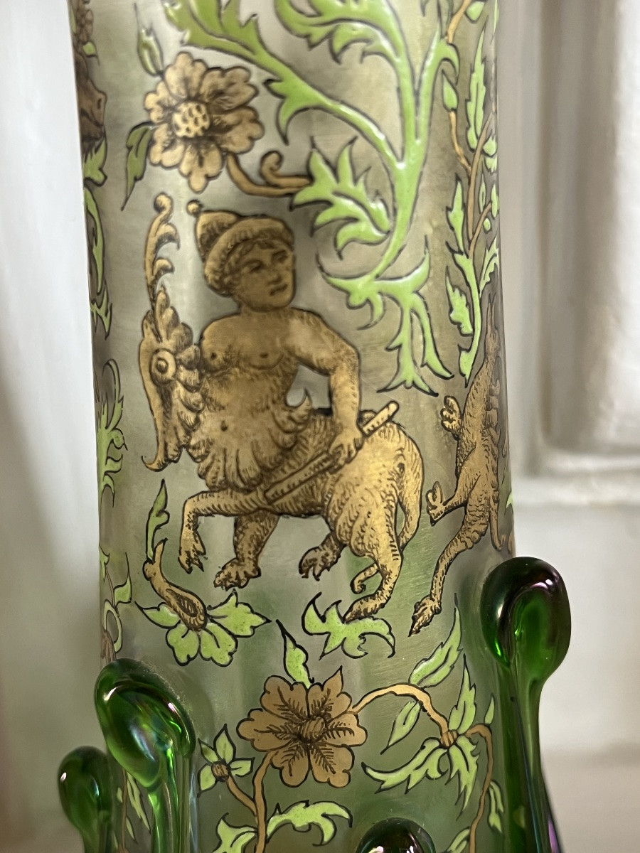 Alphonse Giboin Enameled Vase -photo-4