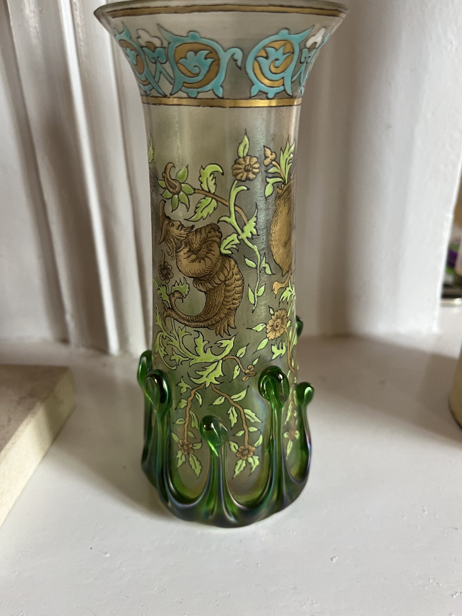 Alphonse Giboin Enameled Vase -photo-8