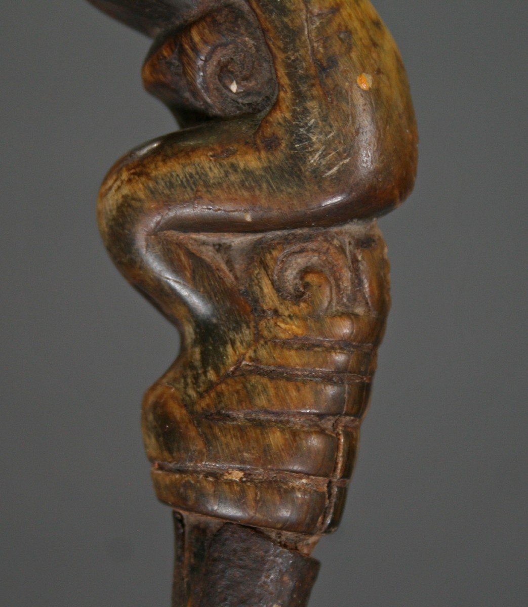Ancienne Spatule En Chaux Sasak Lombok Indonésie Corne Sculptée betel-photo-3