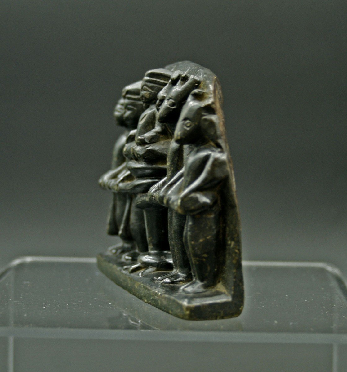 Curieuse Sculpture En Serpentine Verte Ancienne Dieux Hindous ? Jain ? Indian ?-photo-2
