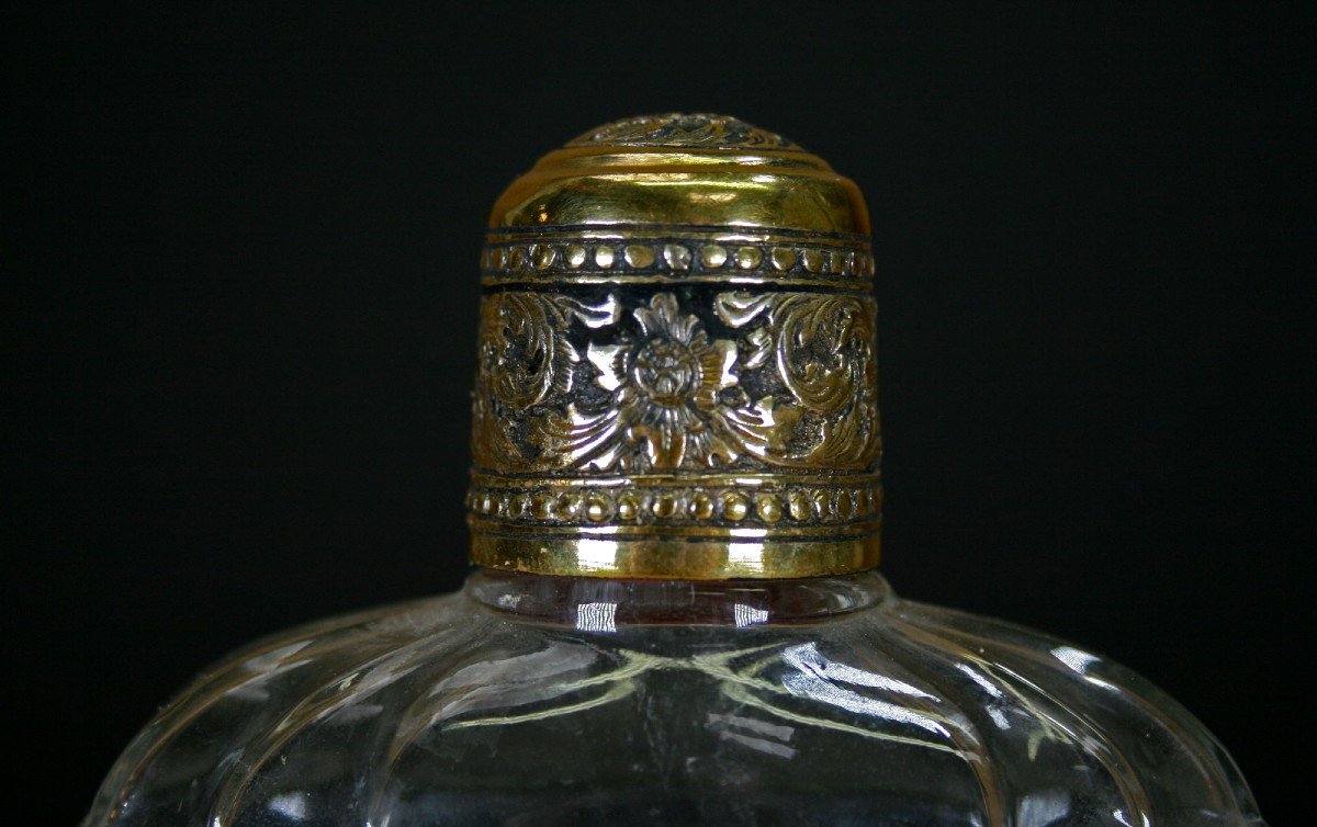 Ancien Flacon De Parfum Coty En Argent Massif Doré Vermeil Cambodgien-photo-2