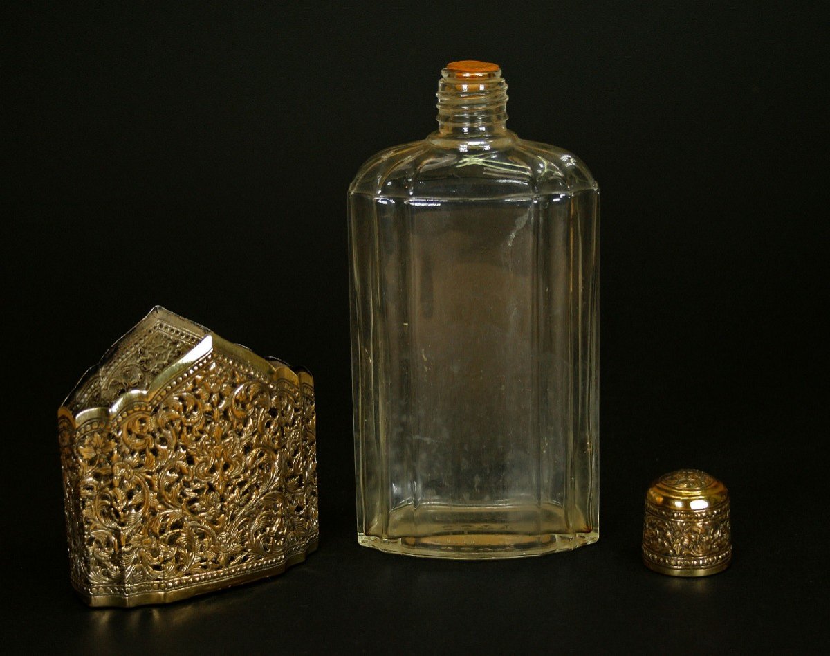 Antique Coty Perfume Bottle In Vermeil Gilded Silver Cambodian -photo-3